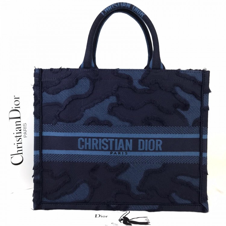 CHRİSTİAN DİOR BOOK TOTE OBLİQU BAG BLUE SPECİAL